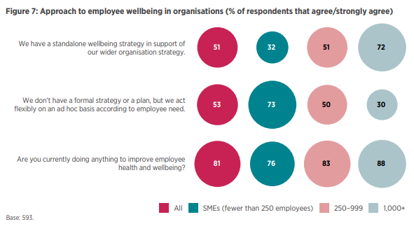 Approach to employee wellbeing in organisations